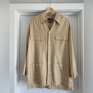 Vintage Ralph Lauren Silk Button Up Jacket